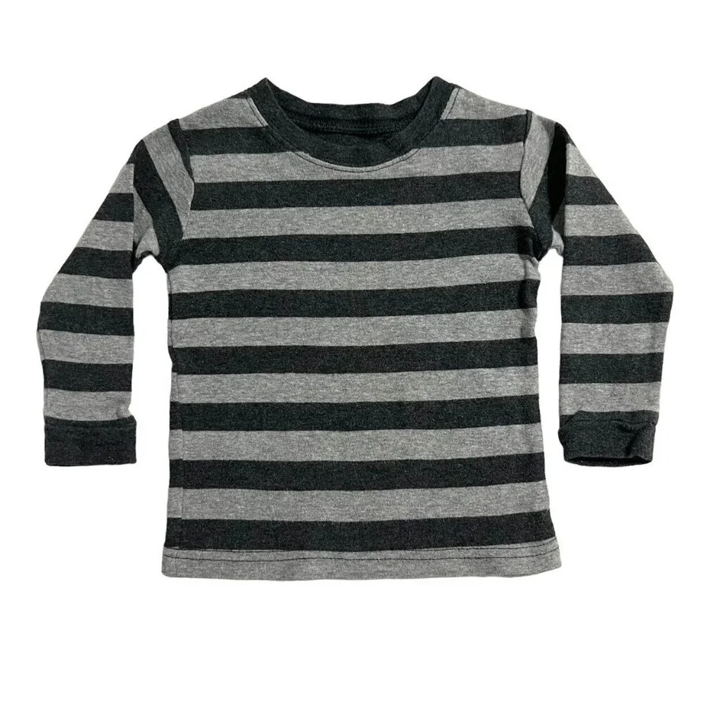 Leveret 18-24m Grey Striped Pajamas